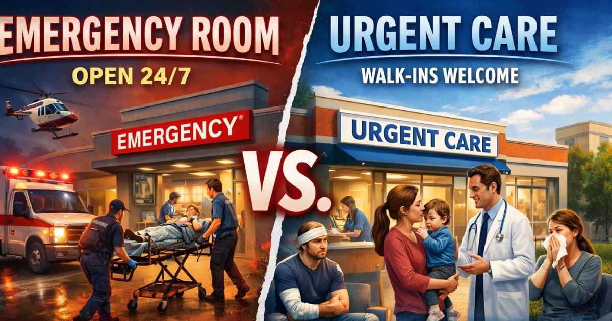 Emergency Room vs. Urgent Care